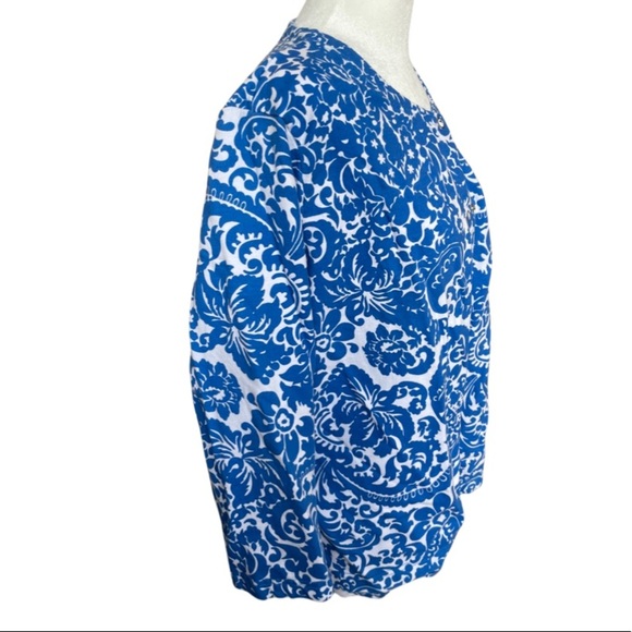 Onque Casuals blue and white button up cardigan XL - Picture 2 of 4